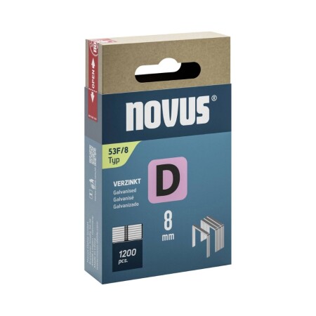Wide staples NOVUS D 53F/8, 1200pcs. - Novus