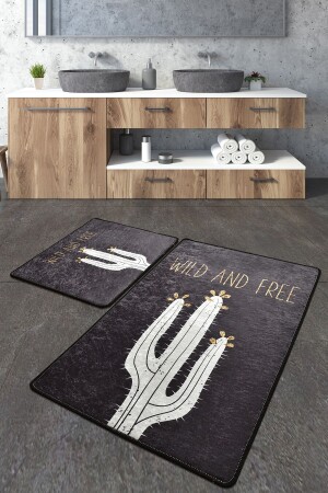 Wild And Free Djt 2-teiliges Set Badematten-Set 8682125957807 - Chilai Home