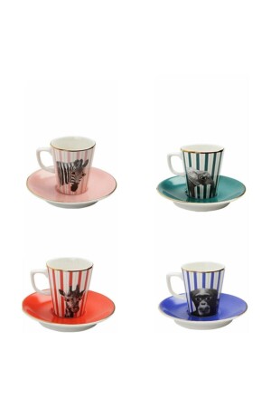 Wild Life Coffee Cup Set PORWILD8PRCKT - Porland