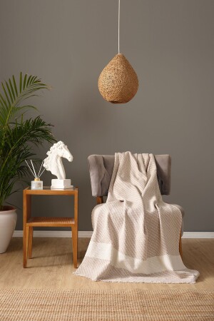 Wilma Beige Throw Blanket 130x170 Cm - Karaca Home