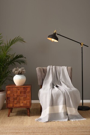 Wilma Gray Throw Blanket 130x170 Cm - Karaca Home