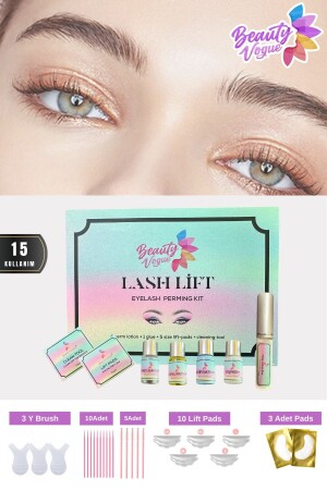 Wimpernlifting-Set, Wimpern-Augenbrauen-Wimpern-Dauerwelle, komplettes Set, professionell - Beauty Vogue