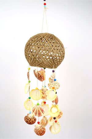 Wind Chime Large Size Seashell Tree Ornament with Wicker Cage - Incirop