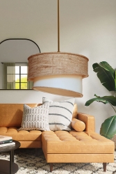 Wind Redro Wicker Pendant Lamp Chandelier E54b ES-RZGS2 - Eslight