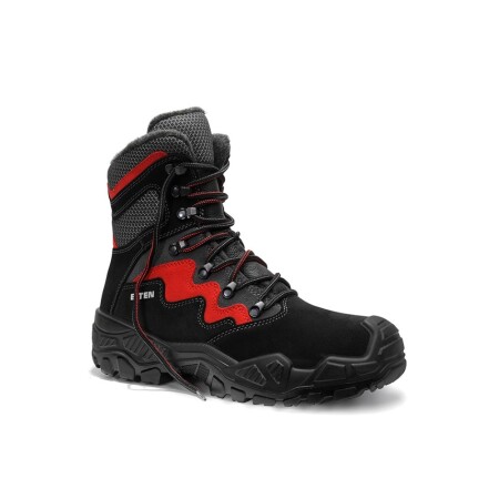 Winter boots ELTEN Mick High ESD S3S CI, black/red - ELTEN