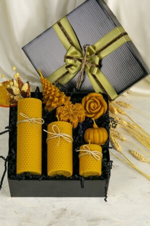 Winter Sun Candle Set 100% Natural Handmade Beeswax PRA-3615385-1151 - Medifamn