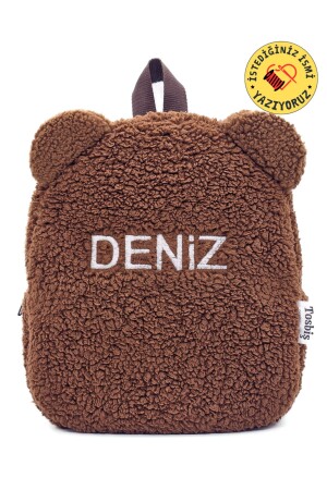 [Wir schreiben den Namen, den Sie wollen] Teddy Brown 0-8 Jahre alter Kinderrucksack – Kindergarten-Kinderzimmer-Rucksack - Tosbiş