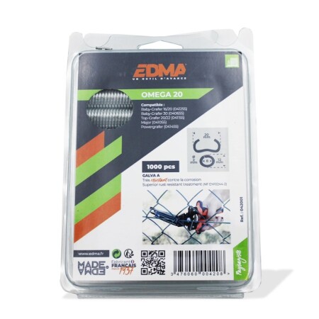 Wire binding staples EDMA Omega 20, 1000pcs. - EDMA