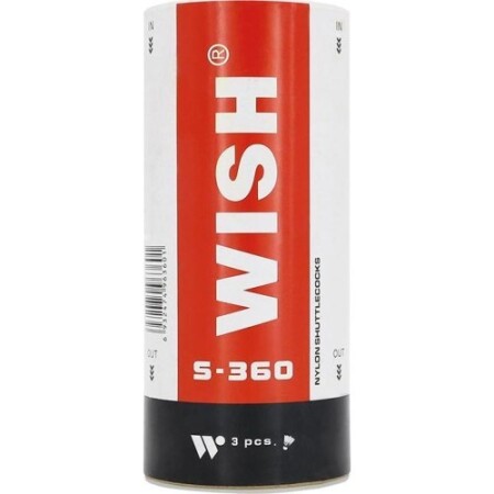 Wish S-360 model naylon badminton raket topu (3 adet). - Wish