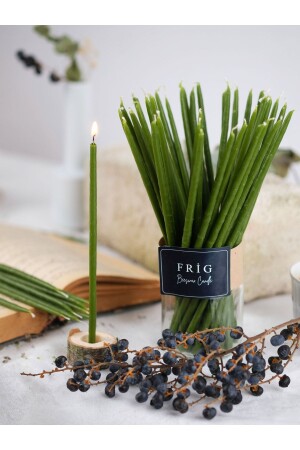 Wishing Ceremony Ritual Beeswax Candle 50 Pieces Slim Thin 20 Cm Height 4-5 Mm Diameter BLM326 - FRİG LAVANTA TASARIM HEDİYELİK