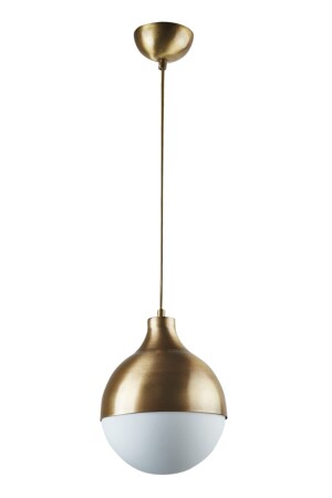 Wohnzimmer – Küche – Schlafzimmer Retro-Einzelleuchte aus weißem Kugelglas (Durchmesser 15 cm), antiker Kronleuchter rimaeskkli - Modavize