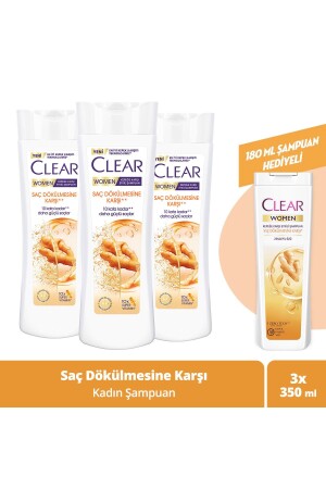 Women Effective Anti-Dandruff Shampoo Against Hair Loss 350 ml X3 - Clear