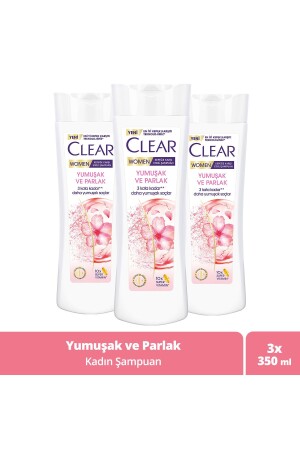 Women Effective Shampoo Against Dandruff Soft And Shiny 350 ml X3 - Clear