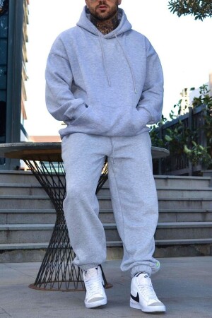 Women Men Black Gray Anthracite Plus Size Oversized Sweatpants - La Gizzia