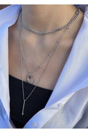 Women's 3-Piece Combination Necklace - Takıtarzım