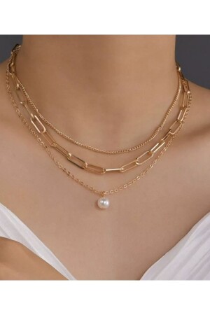 Women's 3-Piece Gold Necklace Set - Monalisatoka