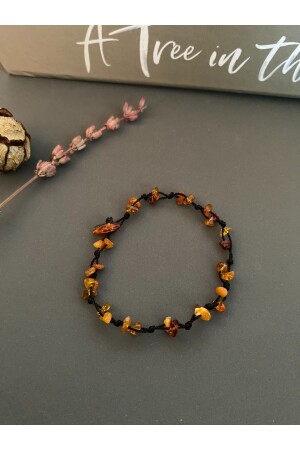 Women's Amber Bracelet Black Thread 18 Cm 37730294490729 - Kotryna