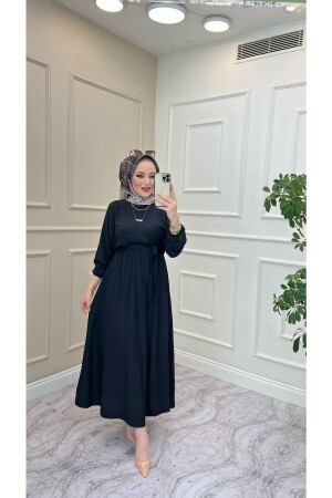 Women's Bat Sleeve Waist Elastic Dress SLEEVE50-5 - MODA HEVRA