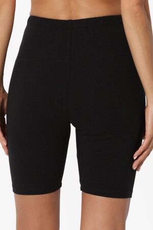 Women's Black Cotton Short Tights - Penyem