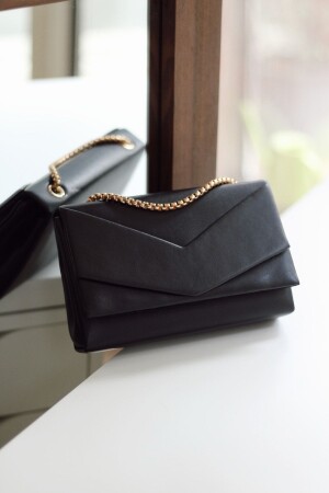 Women's Black Envelope Box Shoulder Bag - Moom Bag