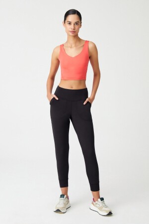 Women's Black High Waist Jogger Sweatpants Joggers - Los Ojos
