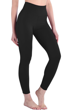 Women's Black High Waist Toning Firming Daily and Sports Gym Tights - Trendmağaza