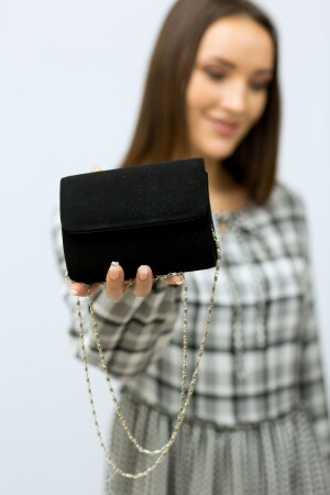Women's Black Tiny Nubuck Clutch Bag - Weem Bag