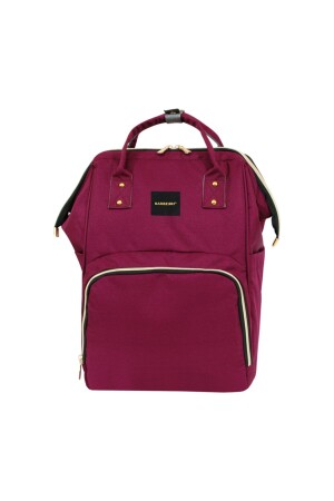 Women's Claret Red Mother Baby Care Bag - Barberri