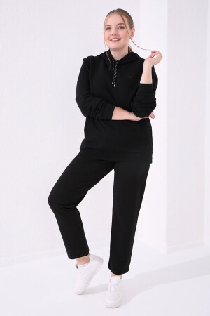 Women's Classic Black Plus Size Tracksuit Bottom 94040 - Tommy Life