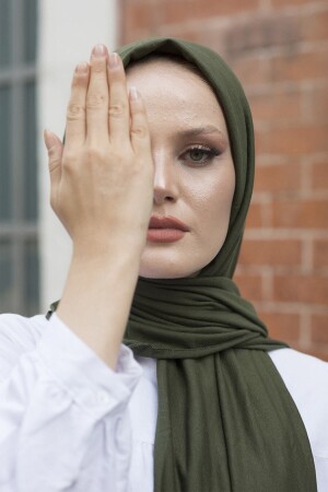Women's Combed Cotton Shawl Khaki - Stella