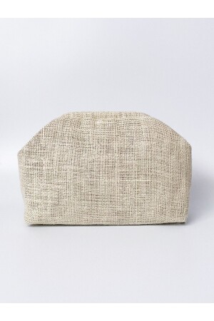 Women's Cream Jute Straw Clutch Handbag - Heybe's