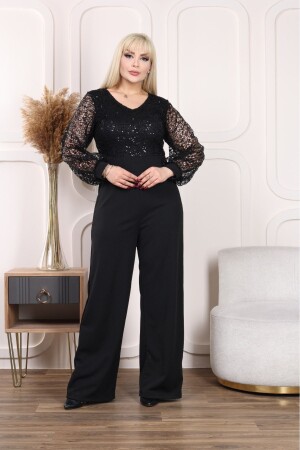 Women's Fishnet Detail Jumpsuit dress - Genel Markalar