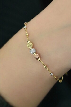 Women's Glitter Dorica Ball 925 Sterling Silver Bracelet - Elika Silver