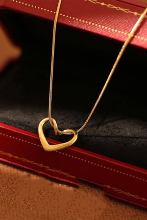 Women's Gold Color Heart Knot Necklace - C&E Design