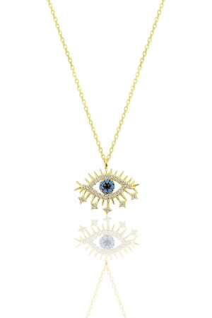 Women's Gold Gilded Lareyn Silver Necklace SGTL10154GOLD - Söğütlü Silver