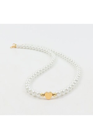 Women's Gold Heart Pearl Necklace - Monalisatoka