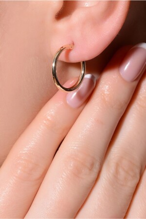 Women's Gold Hoop Earrings - Güler Kuyumculuk
