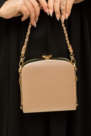 Women's Gold Knitted Handle Flask Evening Dress Bag MB000468 - Moom Bag