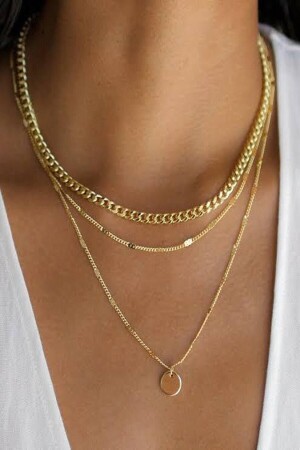 Women's Gold Layered Chain Necklace - X-Lady Accessories