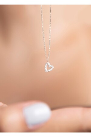 Women's Heart Model 925 Sterling Silver Necklace - Elika Silver