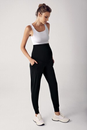 Women's High Waist Pocketed Maternity Jogger Sweatpants E02 - Artış