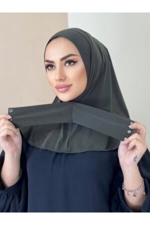Women's Hijab Combed Cotton Snap-On Ready Bone Shawl Model Scarf Shawl - Organic Scarfs