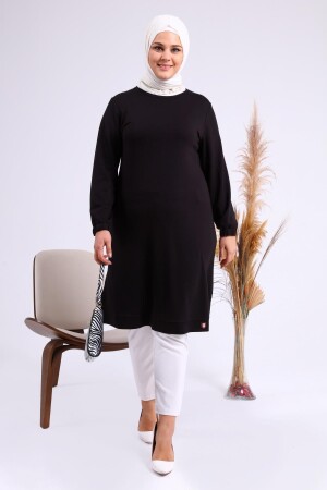Women's Large Size Two Thread Combed Cotton Long Hijab Tunic - Ferace
