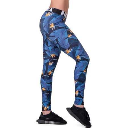 Women's leggings Nebbia Mid Waist Ocean Power 566 - Ocean blue - Nebbia