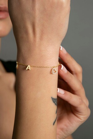 Women's Letter Lucky Model 925 Sterling Silver Bracelet ELKSLVR7412 - Elika Silver
