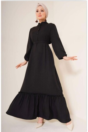 Women's Linen Collar Dress - Yilmazbarmaz