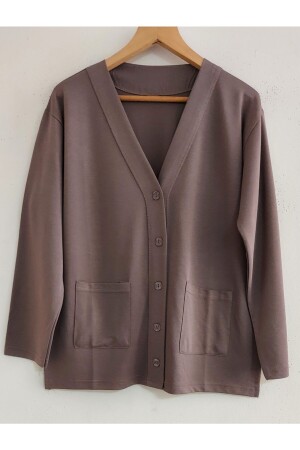 Women's Long Sleeve Pocket Combed Cotton Tunic Jacket - Sinay