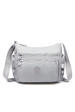 Women's Messenger Bag Crinkle Fabric 1115 A. Grey - Smart Bags