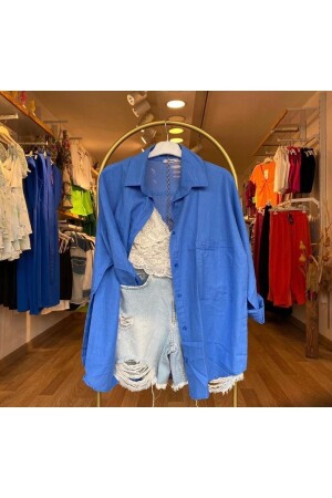 Women's Oversize Linen Shirt New Season Summer Shirt - Durmaz