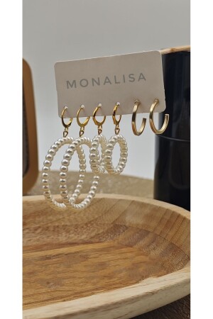Women's Pearl Earring Set of 6 - Monalisatoka
